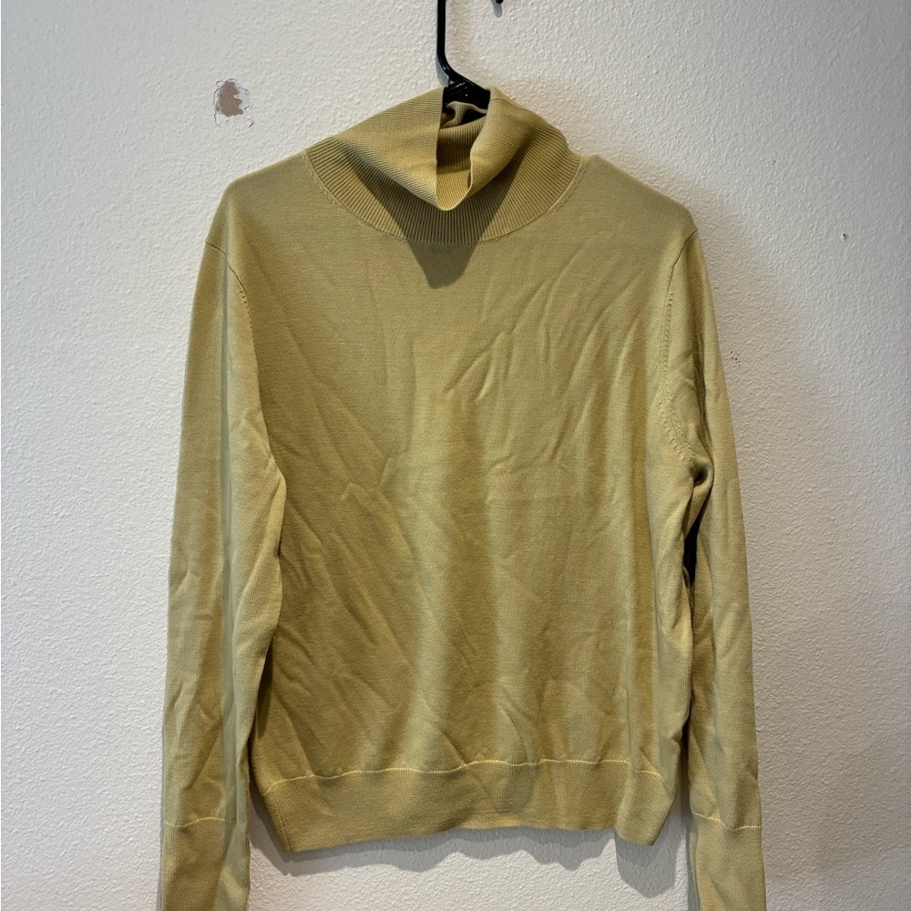 Wilfred Women’s Merino Wool Knit Turtleneck Sweater Size L Minimalist Workwear